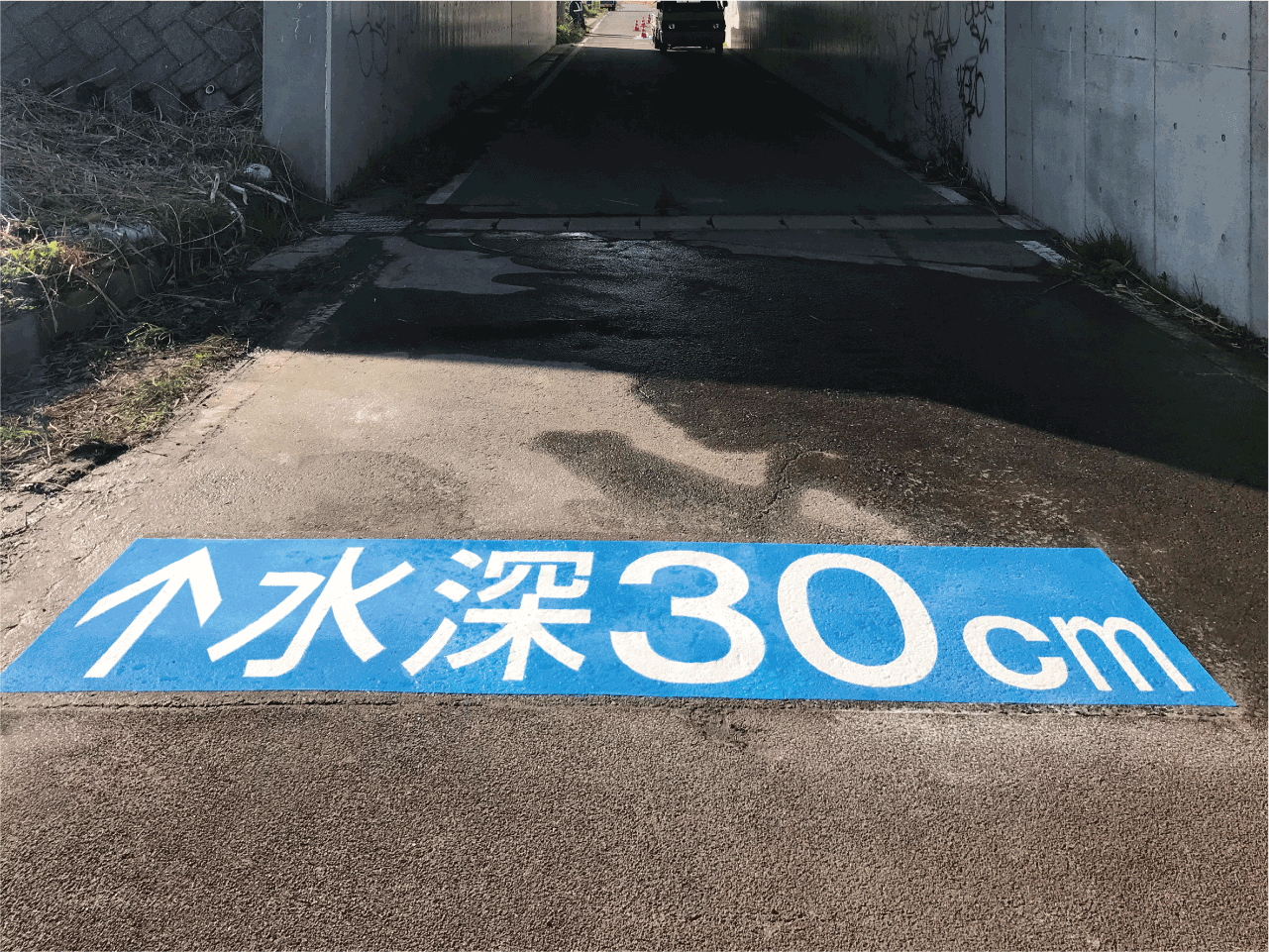 冠水標示【 千葉県 東庄町 】